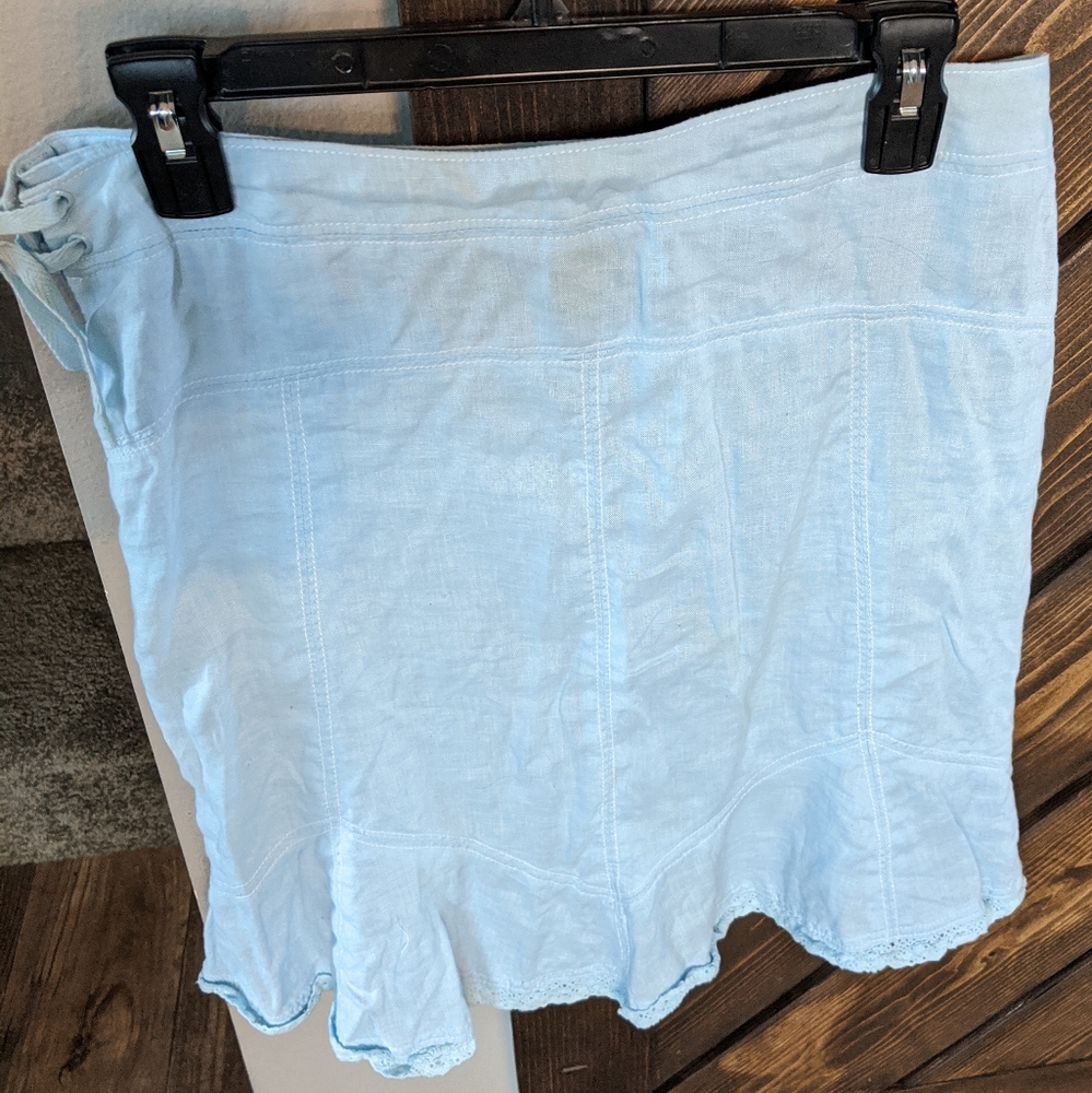 Athleta Baby blue linen skirt